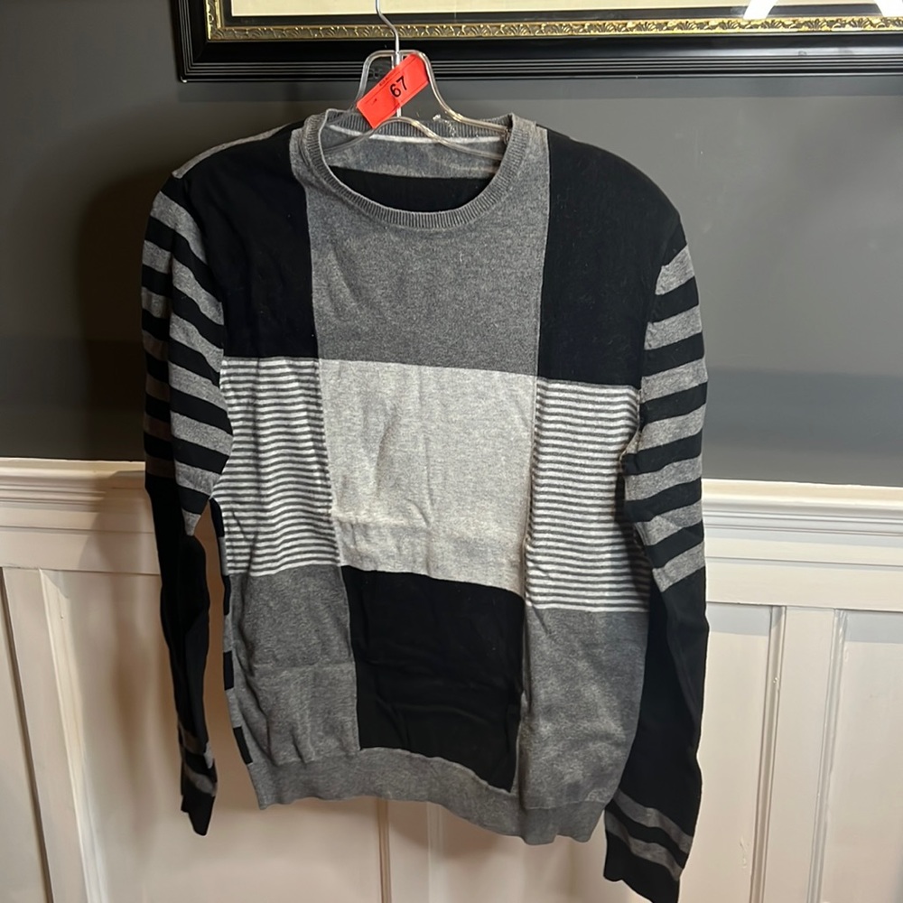 Vintage unisex patchwork knit crewneck